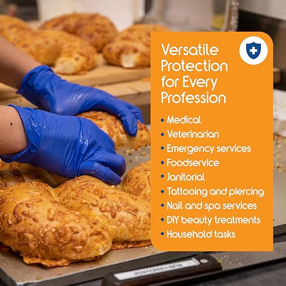Inspire Cobalt Blue Nitrile Disposable Gloves