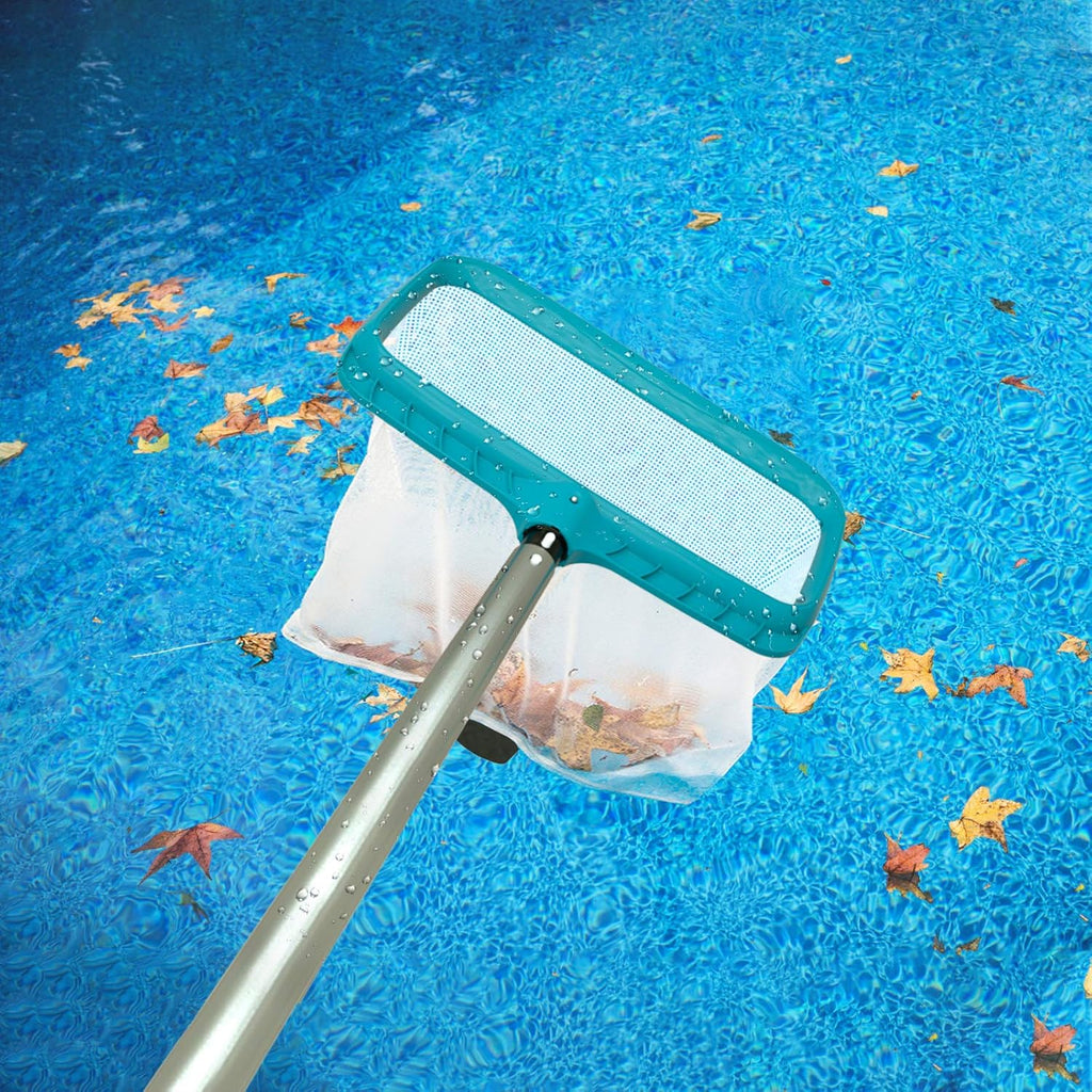 POOLWHALE Professional Pool Skimmer Net, Heavy Duty Swimming Leaf Rake