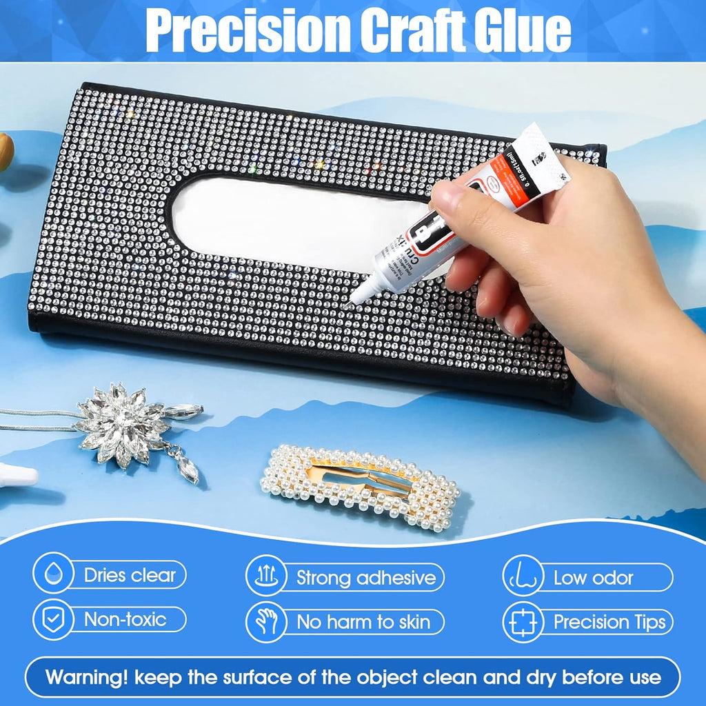 B-7000 Glue Clear for Rhinestone Crafts, Jewelry and Bead Adhesive B7000 Semi
