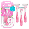 Gillette Venus Sensitive Women's Disposable Razors - Single Package of 3