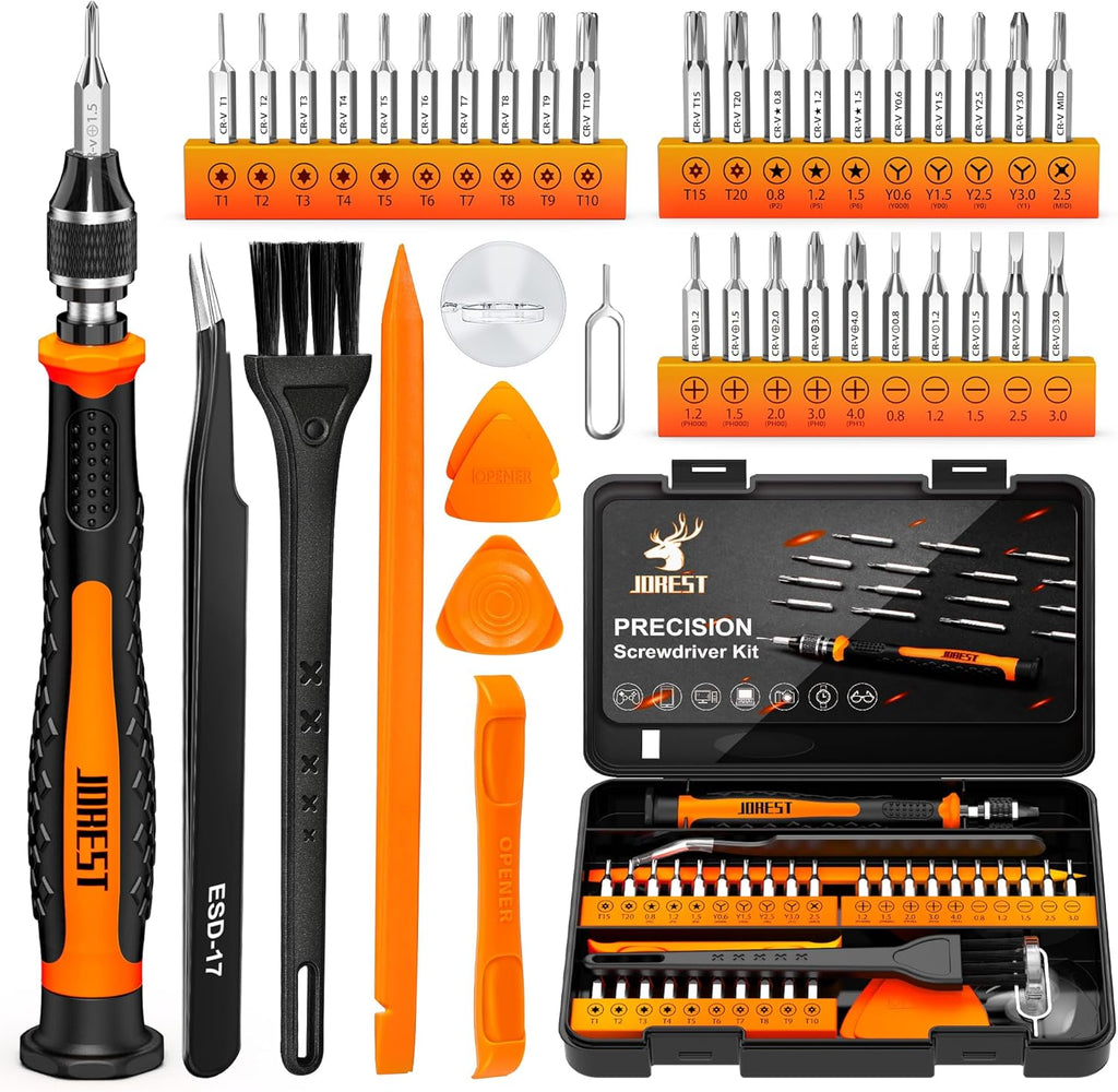 JOREST 40Pcs Small Precision Screwdriver Set with Torx Triwing Phillips, Mini
