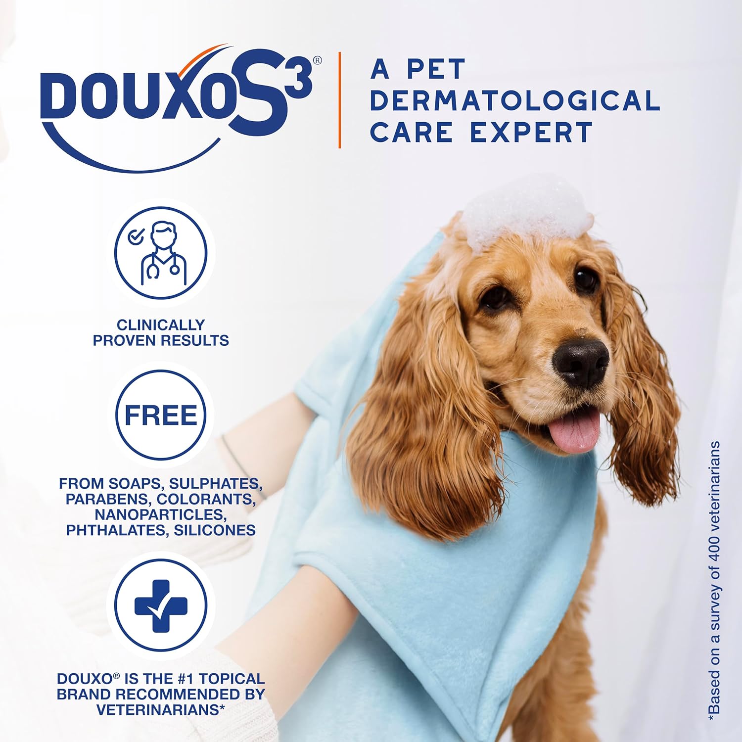 Douxo S3 Pyo Pads, Contains 3% Chlorhexidine & 0.5% Ophytrium, Antiseptic &