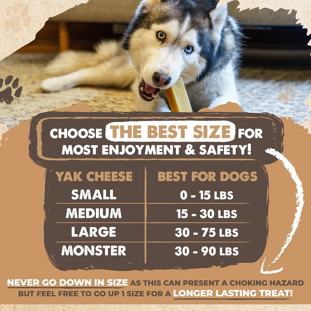 Mighty Paw Yak Cheese Dog Chews ‰ÛÒ All-Natural Long Lasting Hard Chew for