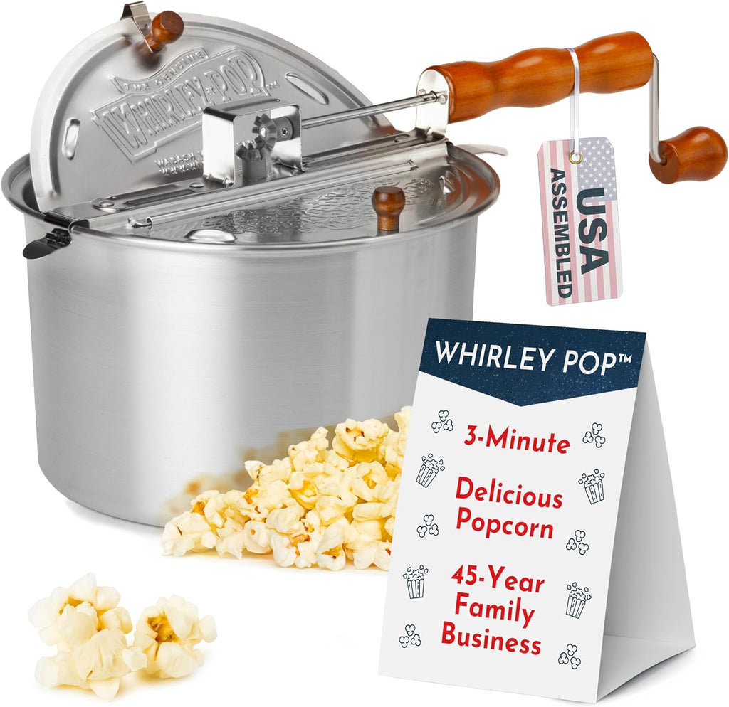 Original Whirley Pop Popcorn Maker - Wabash Valley Farms Gourmet Popcorn Popper