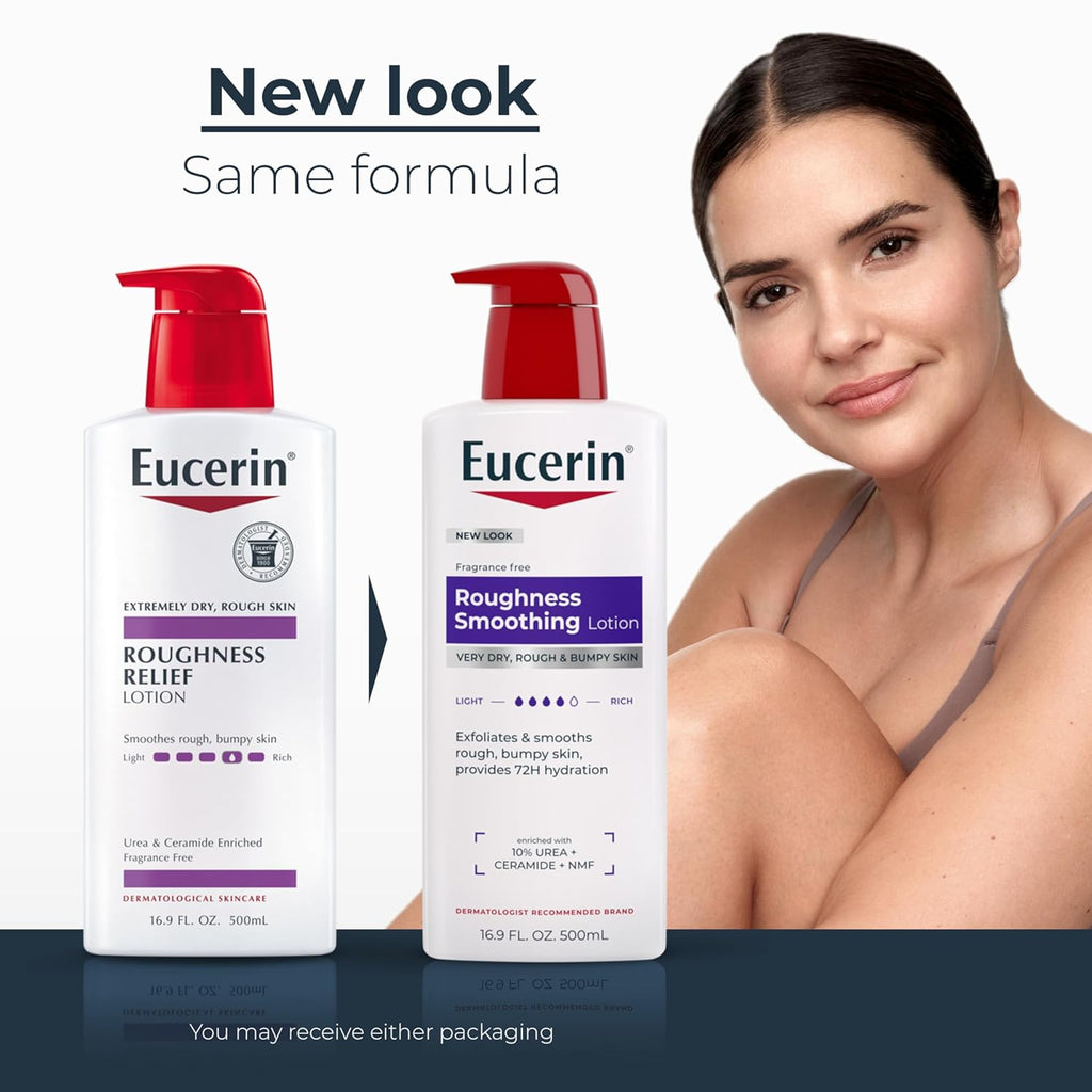 Eucerin Roughness Relief Body Lotion for Extremely Dry, Rough Skin, Urea