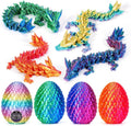 TBOLINE 4PCS 3D Printed Dragon Egg, Easter Basket Stuffers for Kids