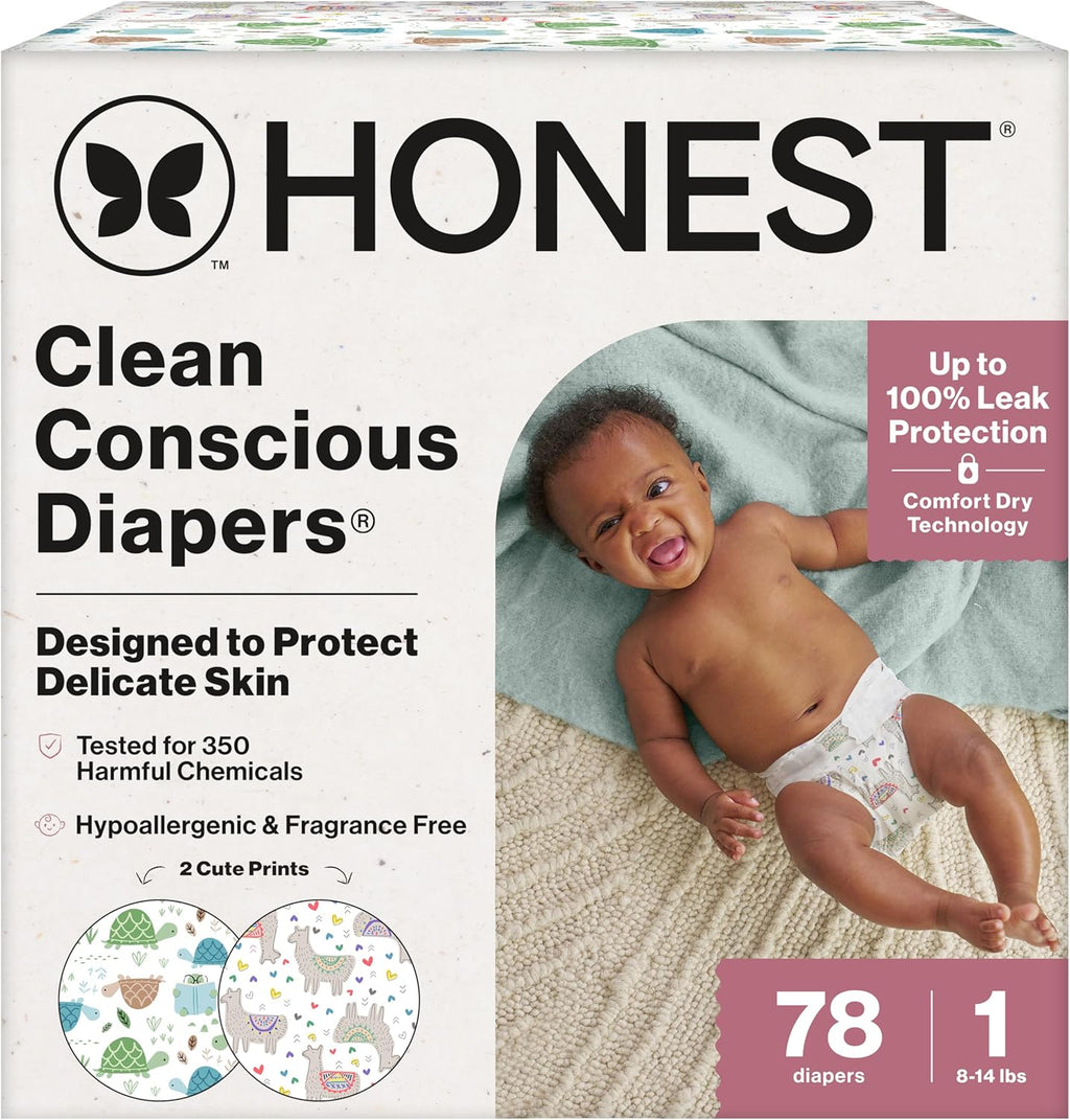 The Honest Company Comfort Dry Disposable Diapers for Sensitive Skin