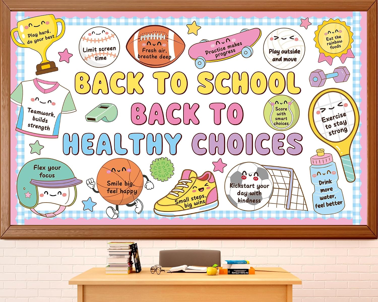 Back to School Health Bulletin Board Set Sports Good Habits Classroom