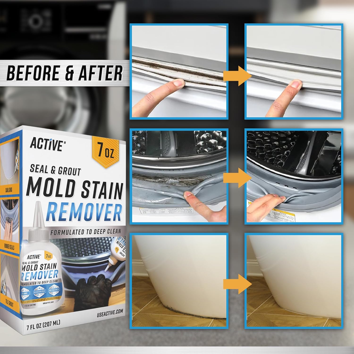 ACTIVE Mold Stain Remover Gel Cleaner Heavy Duty Stain Cleaner for Front