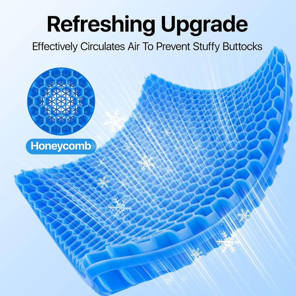 Gel Seat Cushion, Cooling seat Cushion (Super Large & Thick), Breathable