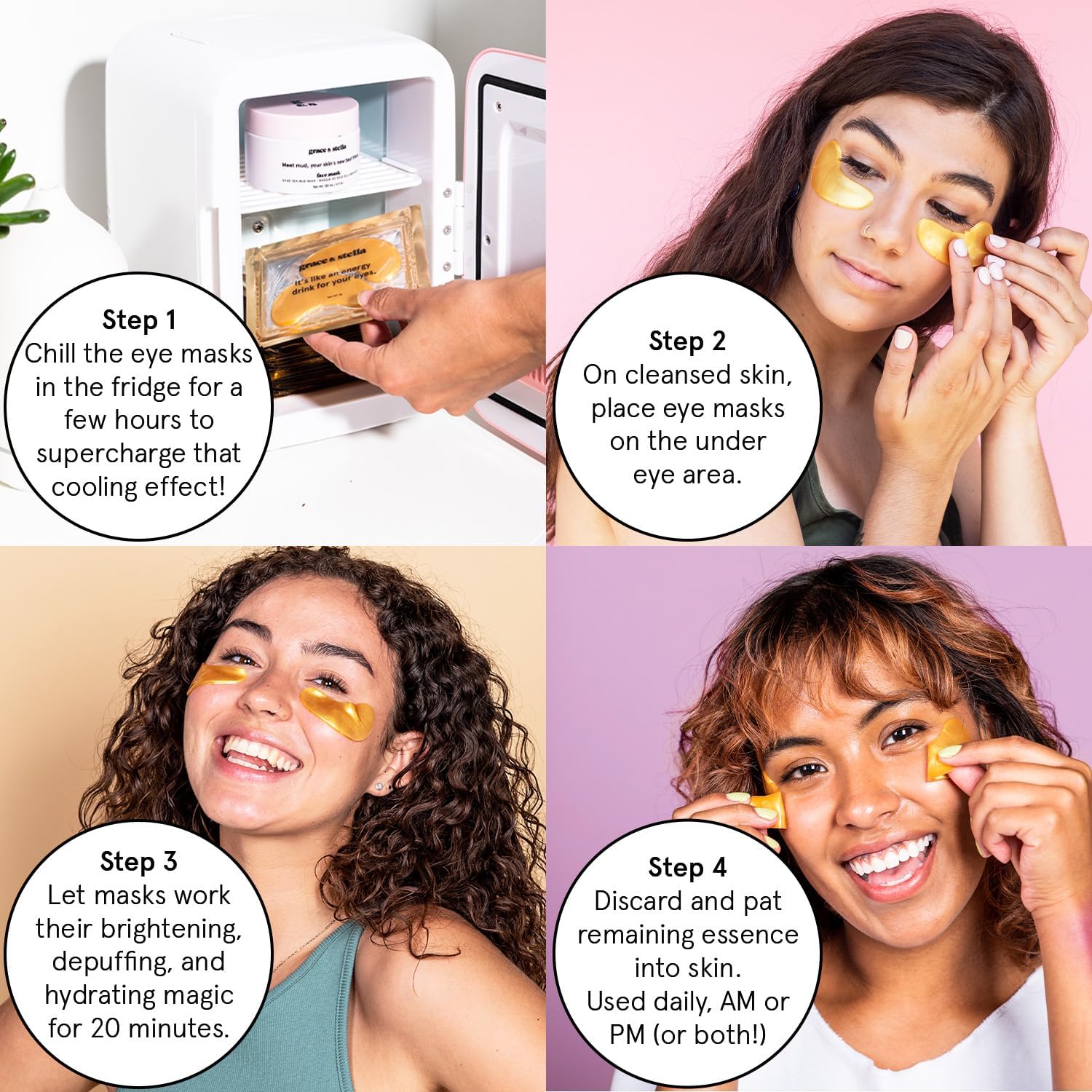 grace & stella Award Winning Under Eye Mask - Reduce Dark Circles, Puffy
