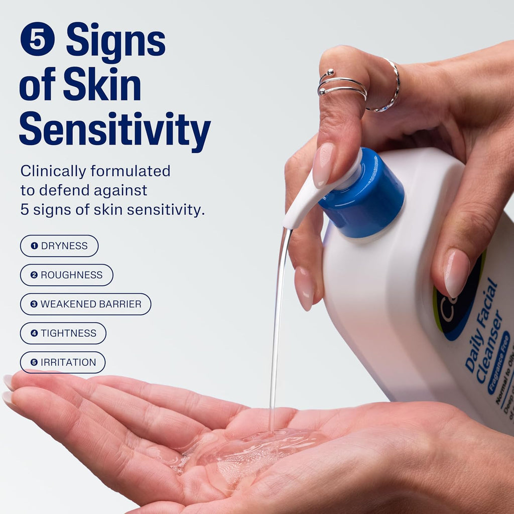 Cetaphil Face Wash, Daily Facial Cleanser for Sensitive, Combination to Oily