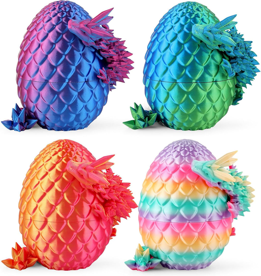 Rapean 8" 3D Printed Dragon Eggs, Easter Basket Stuffers for Kids and Teens