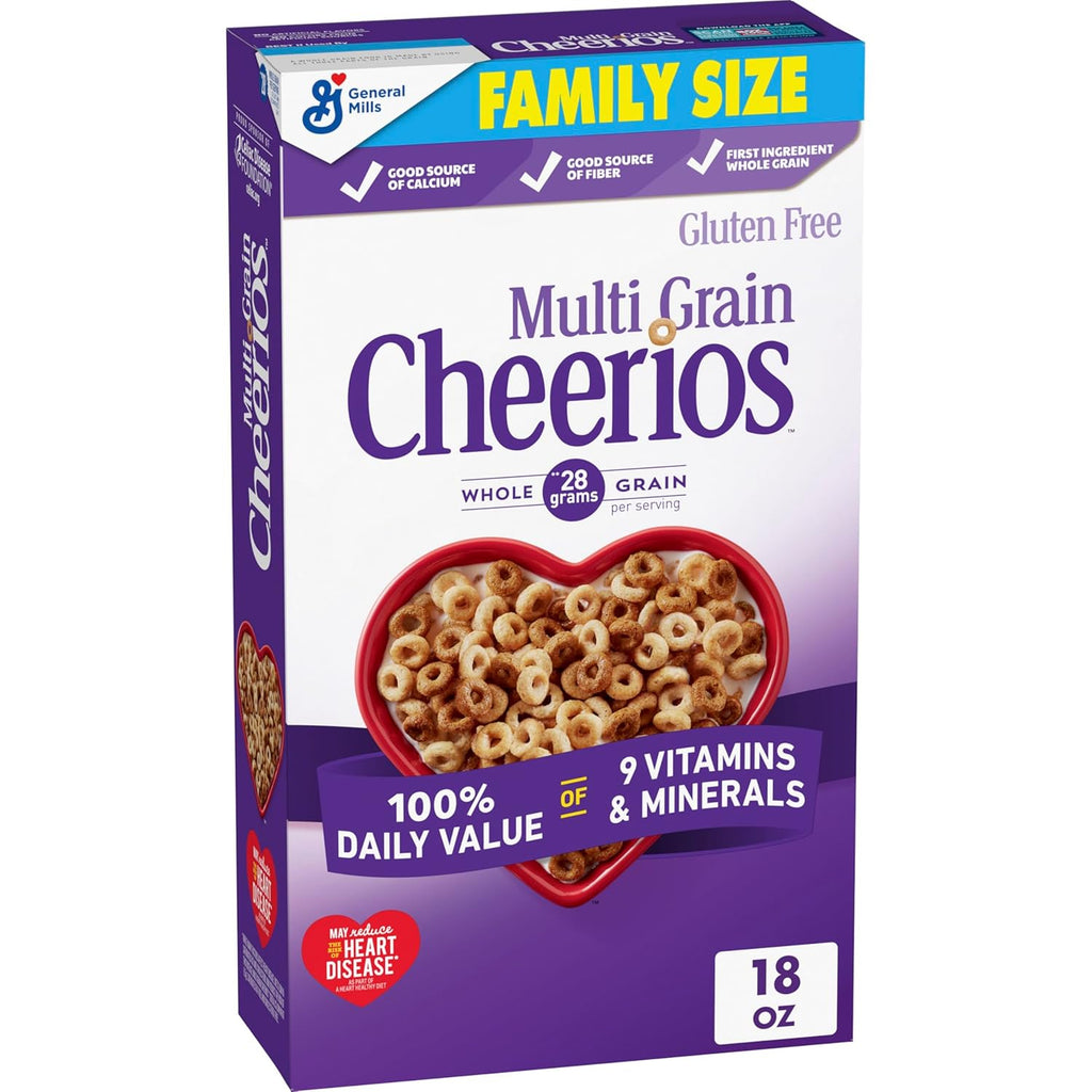 Multi Grain Cheerios, Heart Healthy Breakfast Cereal, Gluten Free, Family