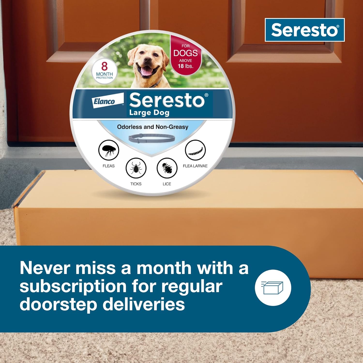 Seresto Flea & Tick Collar For Dogs Over 18 lbs., Treatment & Prevention