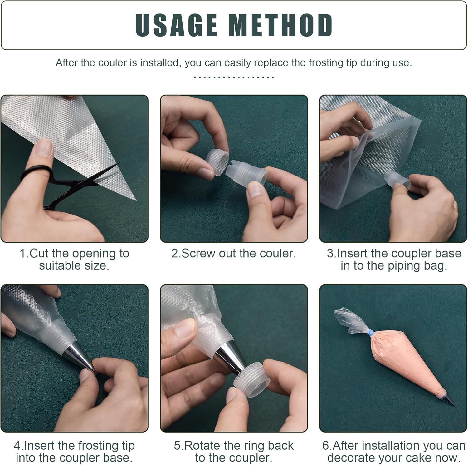 Piping Bags and Tips Set, Cakes Decorating Supplies Kit with 100pcs 12 Inch