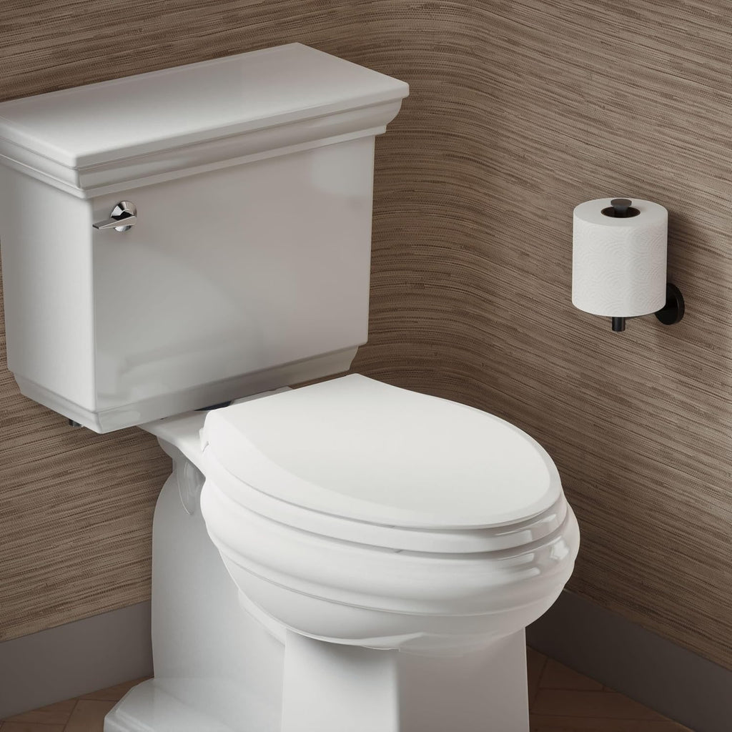 KOHLER 4636-RL-0 Cachet ReadyLatch Elongated Toilet Seat Slow Close, Soft