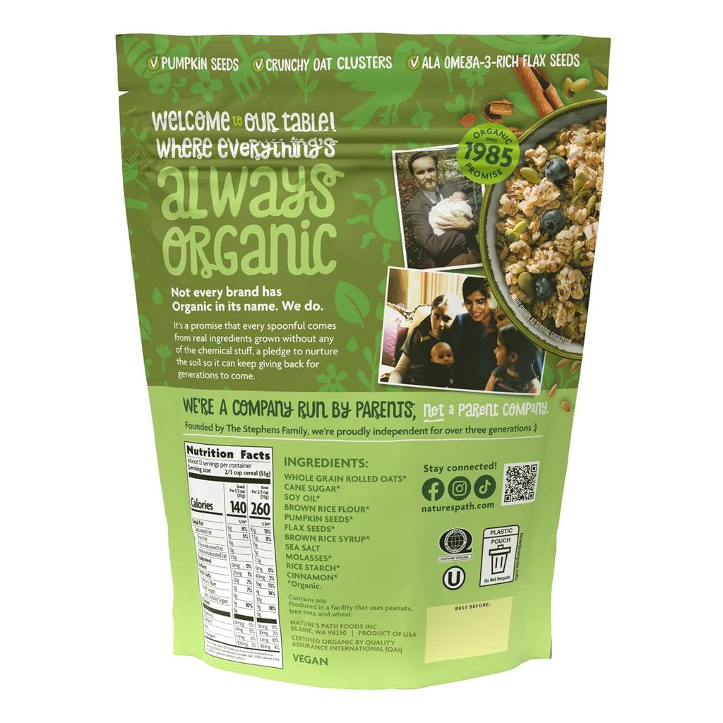 Nature's Path Organic Pumpkin Seed + Flax Granola, 24.7 oz (Pack of 1)