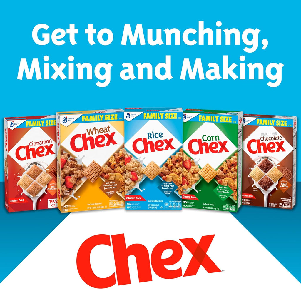Rice Chex Gluten Free Breakfast Cereal, Homemade Chex Mix Ingredient, Family