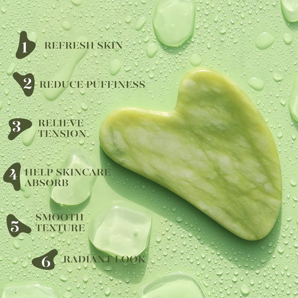 BAIMEI IcyMe Gua Sha & Jade Roller Facial Tools Face Roller and Gua Sha Set