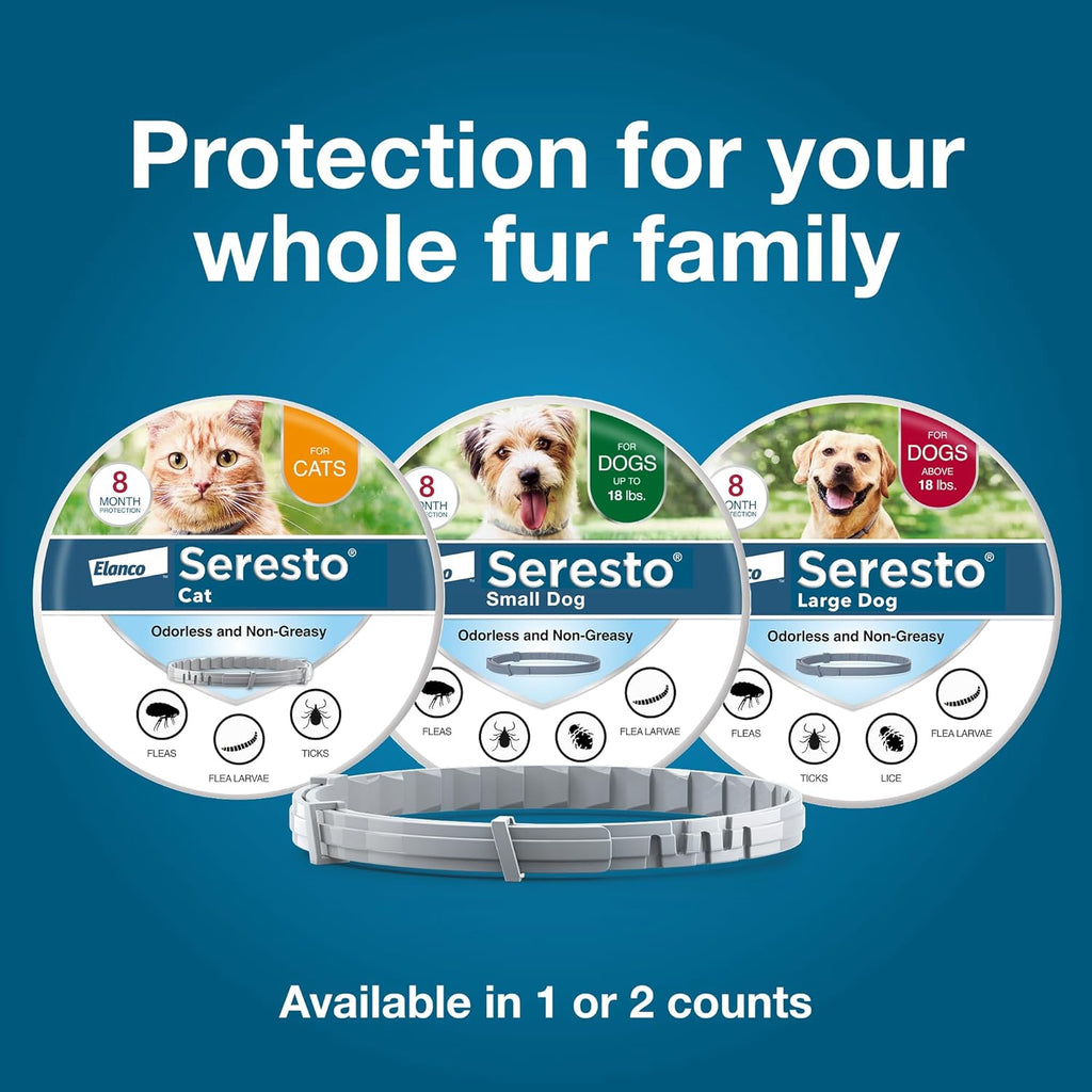 Seresto Flea & Tick Collar For Dogs Over 18 lbs., Treatment & Prevention