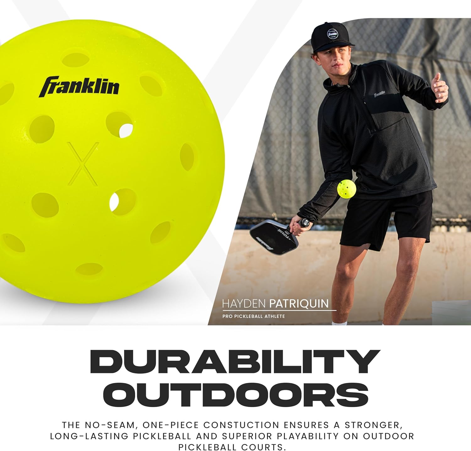 Franklin Sports X-40 Outdoor Pickleballs - Official Ball of USA Pickleball