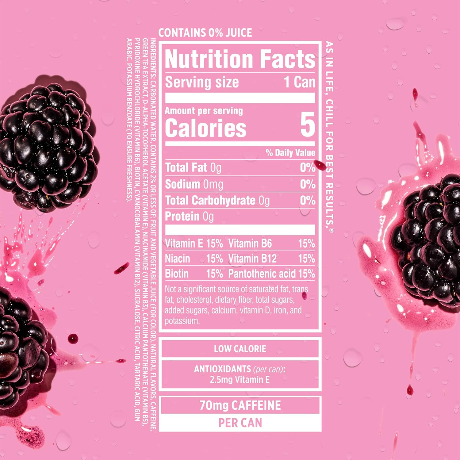 Sparkling Ice Caffeine Black Raspberry Sparkling Water with Caffeine, Zero