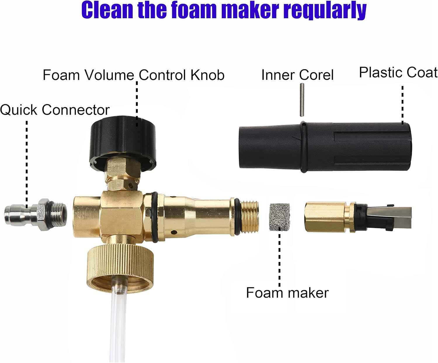 Tool Daily Foam Cannon with 1/4 Inch Quick Connector, 1 Liter, 5 Pressure