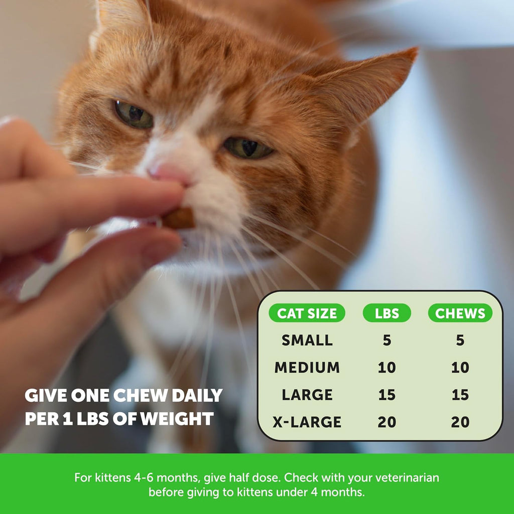 Cat Hairball Support Crunchy & Creamy Chews, Hairball Remedy Treats, Cat