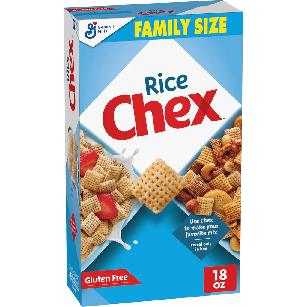 Rice Chex Gluten Free Breakfast Cereal, Homemade Chex Mix Ingredient, Family