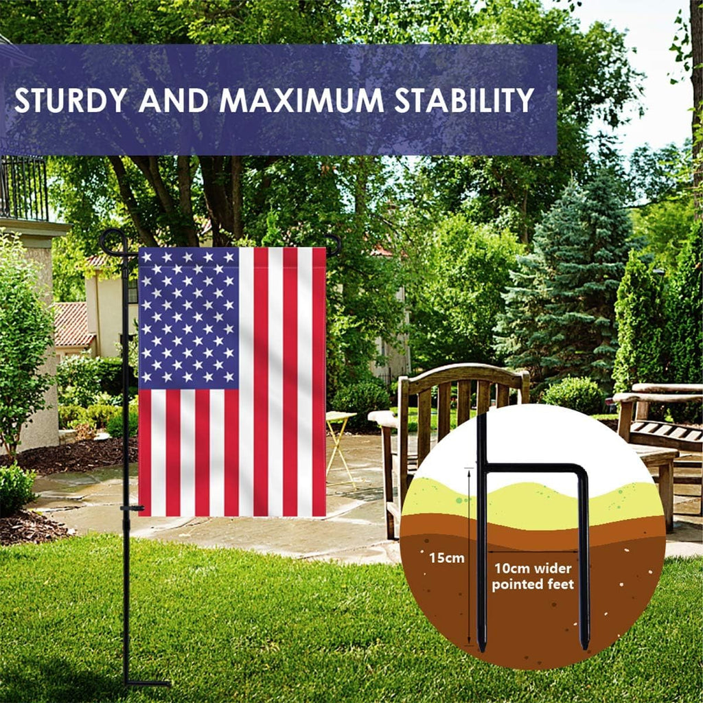 YEAHOME Garden Flag Holder Stand, Premium Yard Flag Holder Weather-Proof