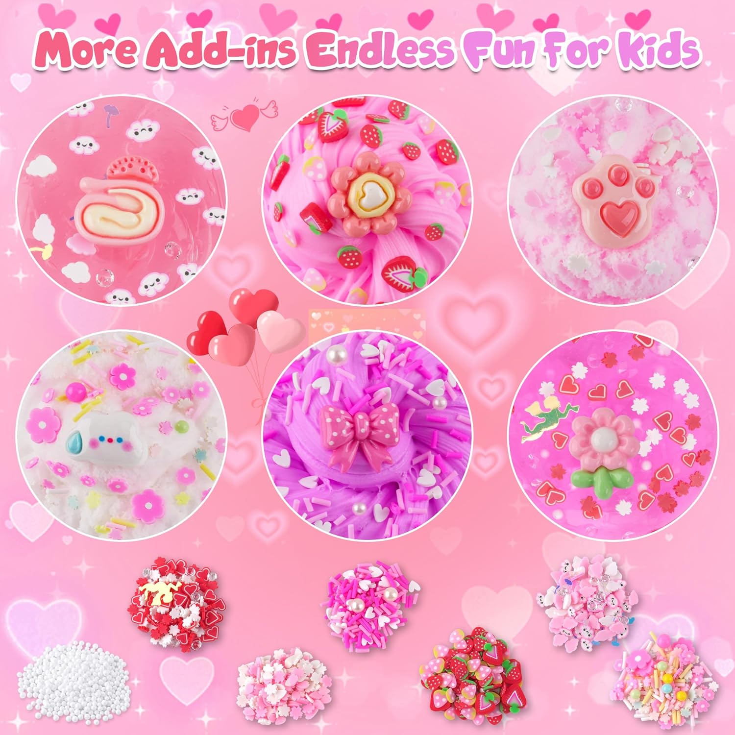 6 Pack Slimes, Pink Slime Kids, Cloud Slime kit for Girls Ages 8-12, Toys for
