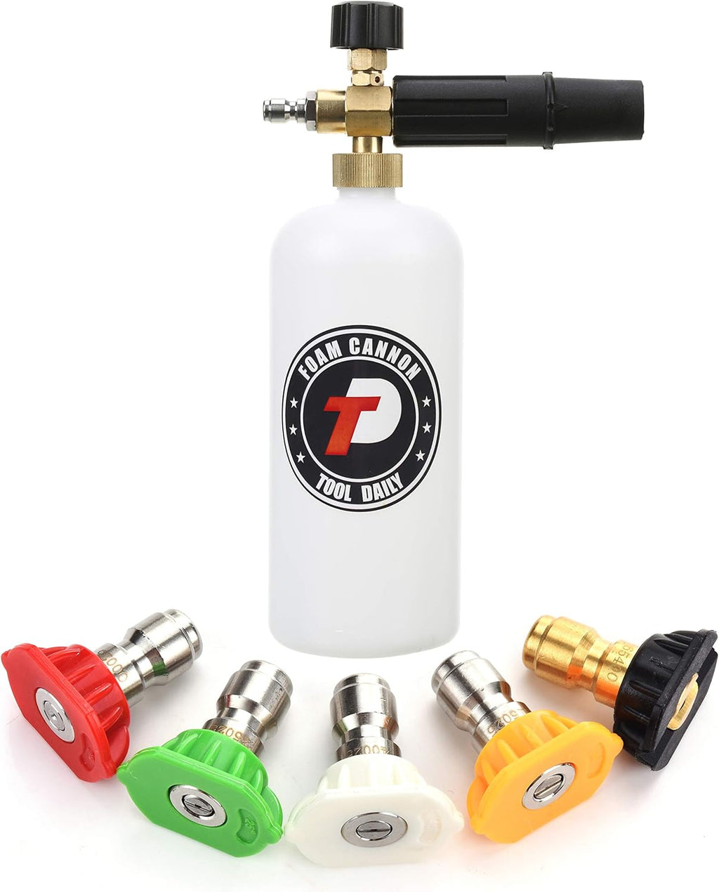 Tool Daily Foam Cannon with 1/4 Inch Quick Connector, 1 Liter, 5 Pressure