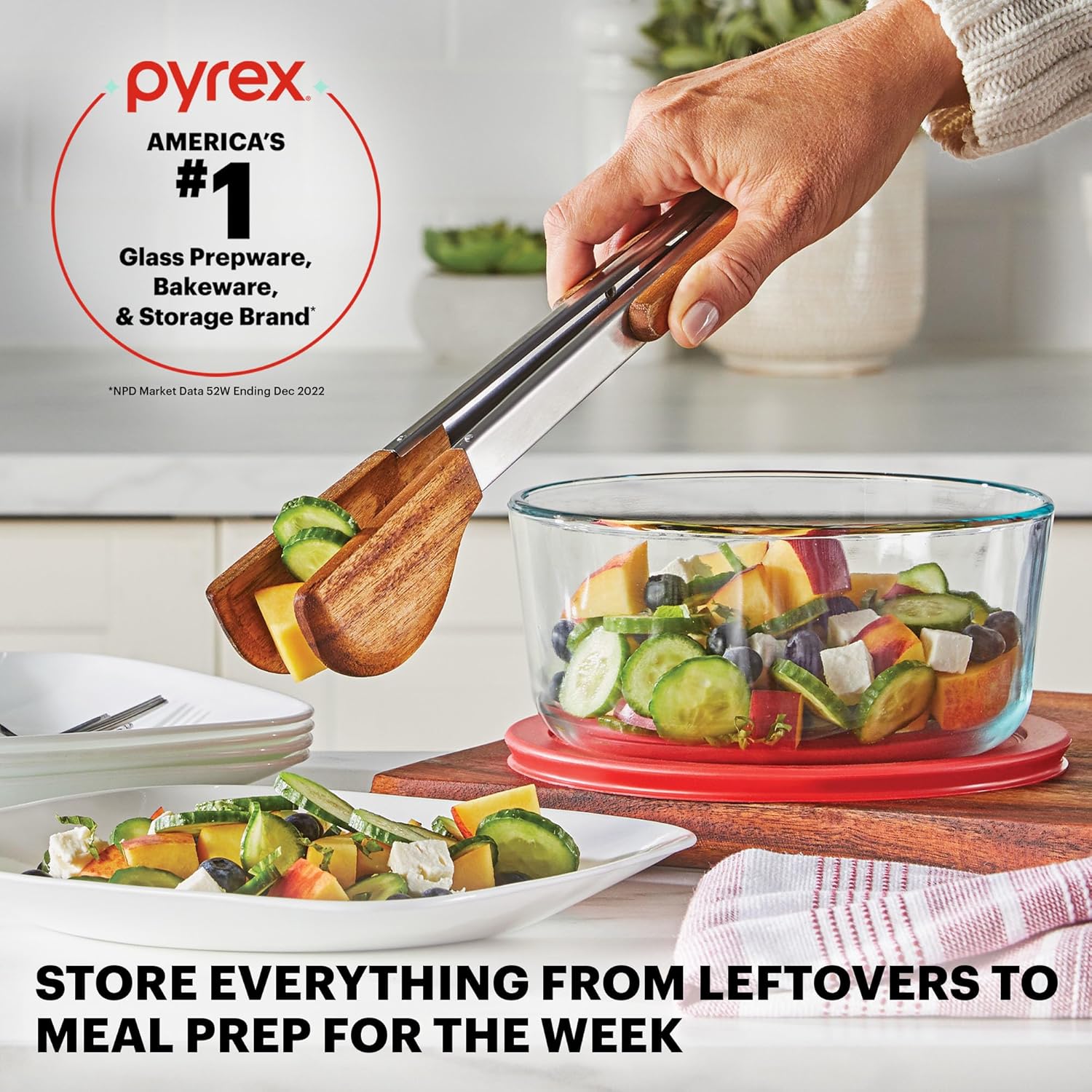 Pyrex Simply Store (9-Pack) Mixed Sized Glass Food Storage Set, Round &