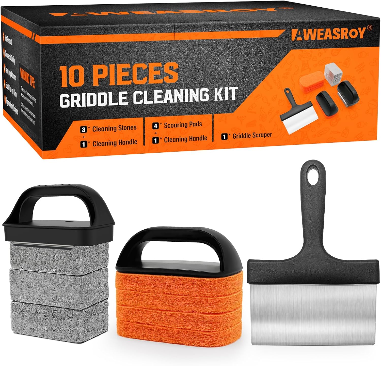 AWEASROY Griddle Cleaning Kit for Blackstone, Flat Top Grill Cleaning Kit
