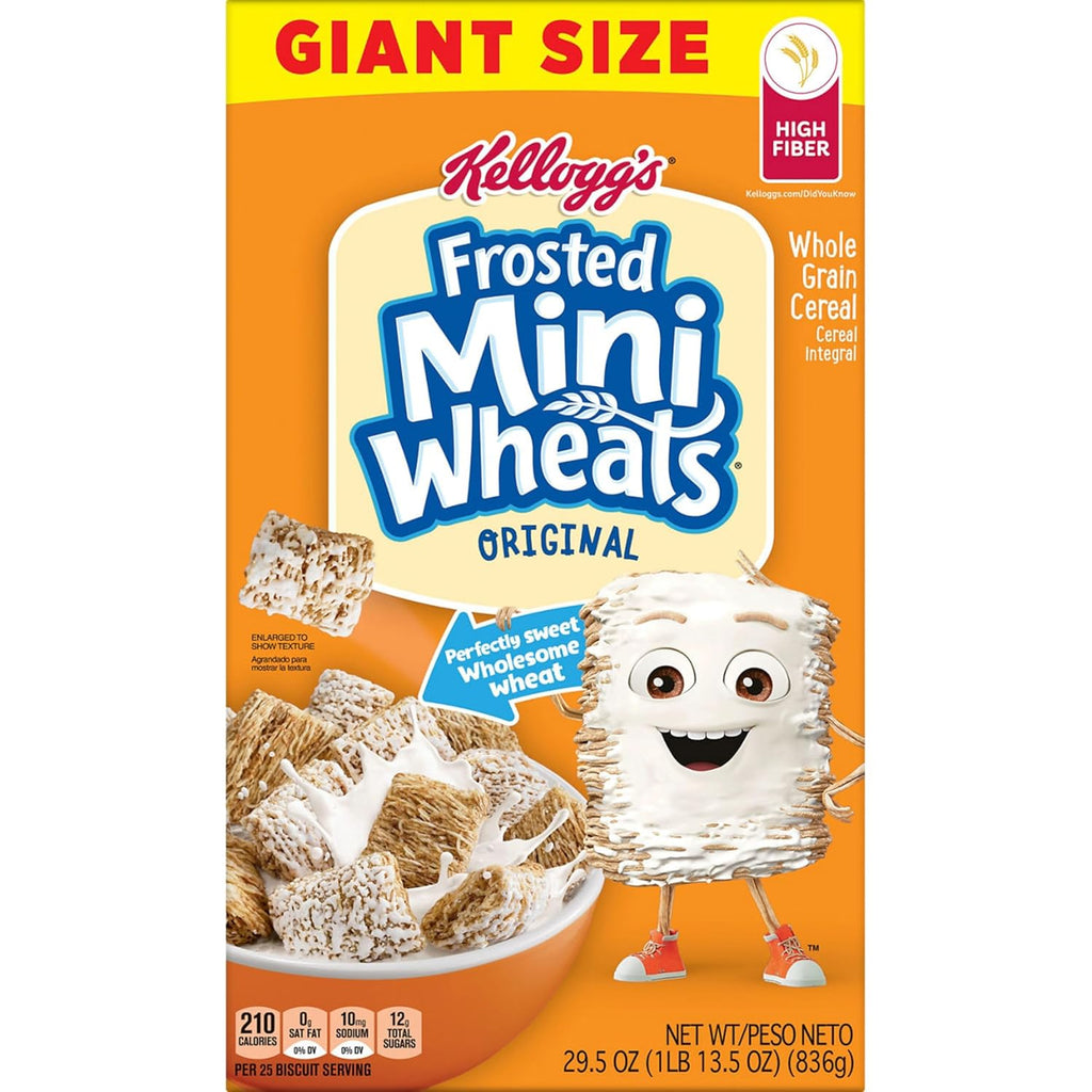 Kellogg‰۪s Frosted Mini-Wheats Breakfast Cereal, High Fiber, 48g Whole Grain