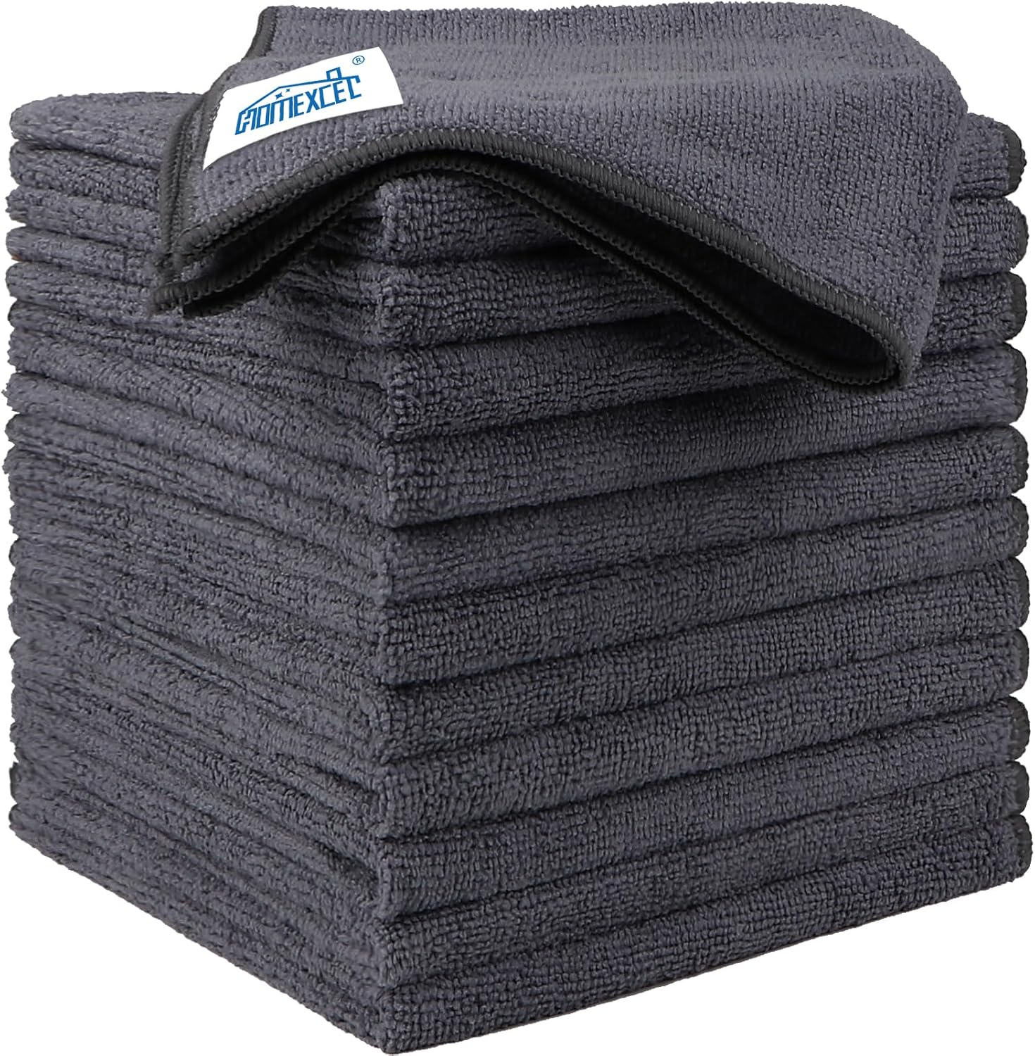 HOMEXCEL Microfiber Cleaning Cloth 12 Pack, 12.5 x 12.5 inch Microfiber