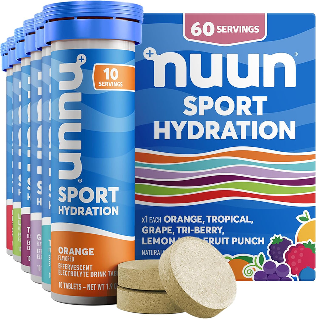 Nuun Sport Electrolyte Tablets with Magnesium, Calcium, Potassium, Chloride & Sodium