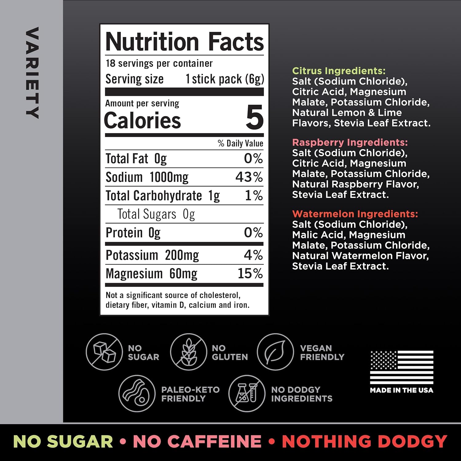 LMNT Zero Sugar Electrolytes - Variety Pack Bundle