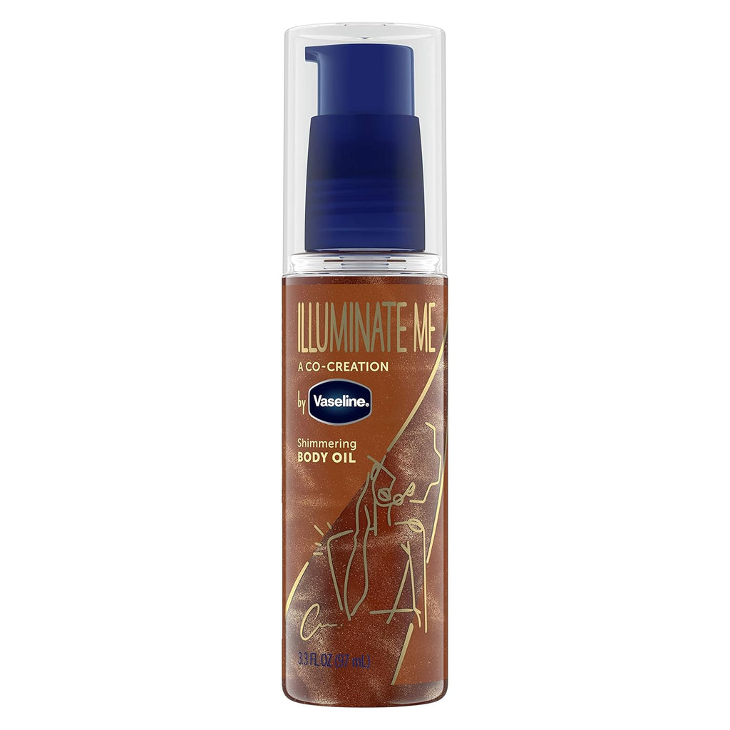Vaseline Illuminate Me Shimmering Body Oil Created for Melanin Rich Skin
