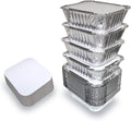 55 Pack - Aluminum Pan/Containers with Lids/Foil Containers/Aluminum Pans with Lids/Take