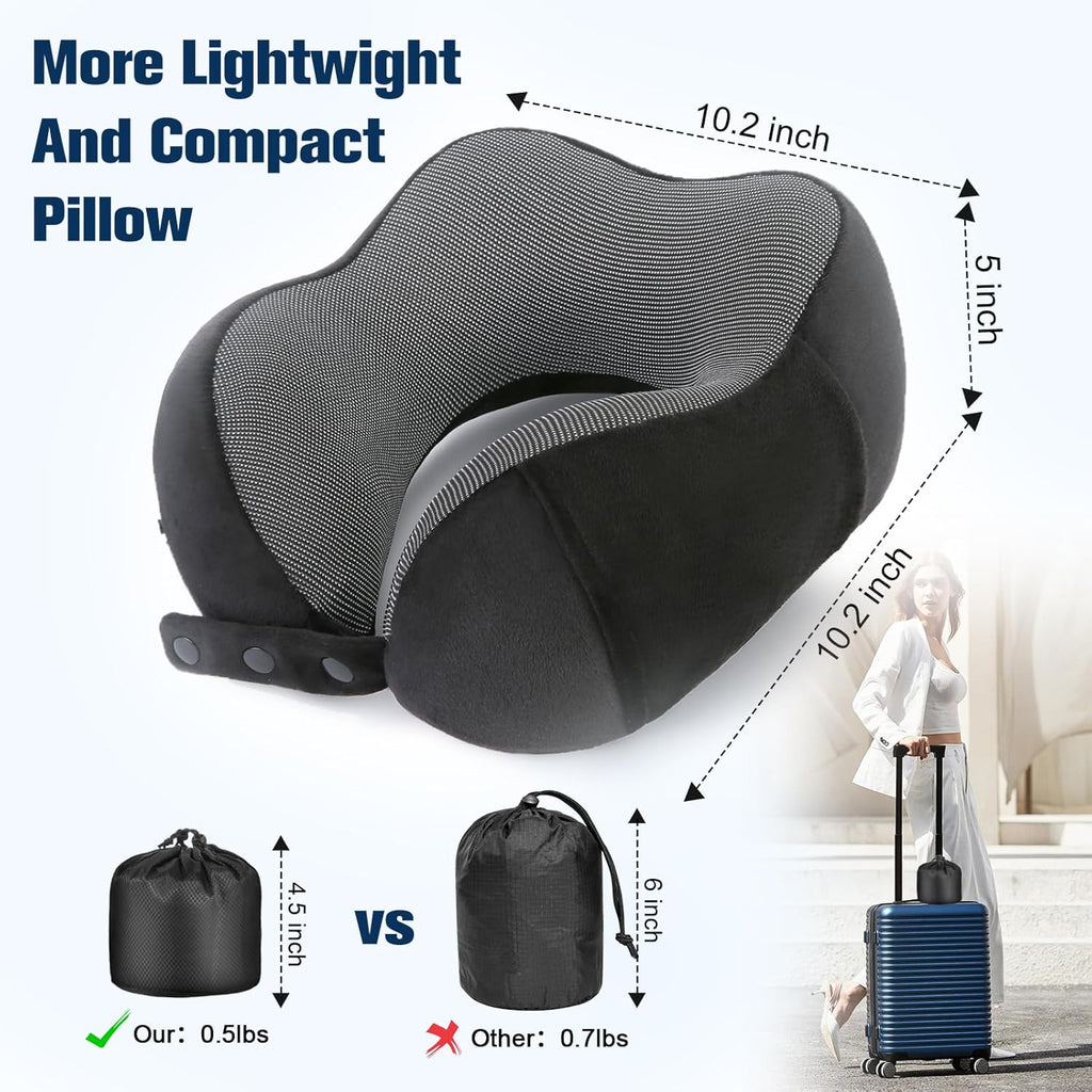 Cirorld Neck Pillow for Traveling, Travel Pillows for Airplanes,100% Pure