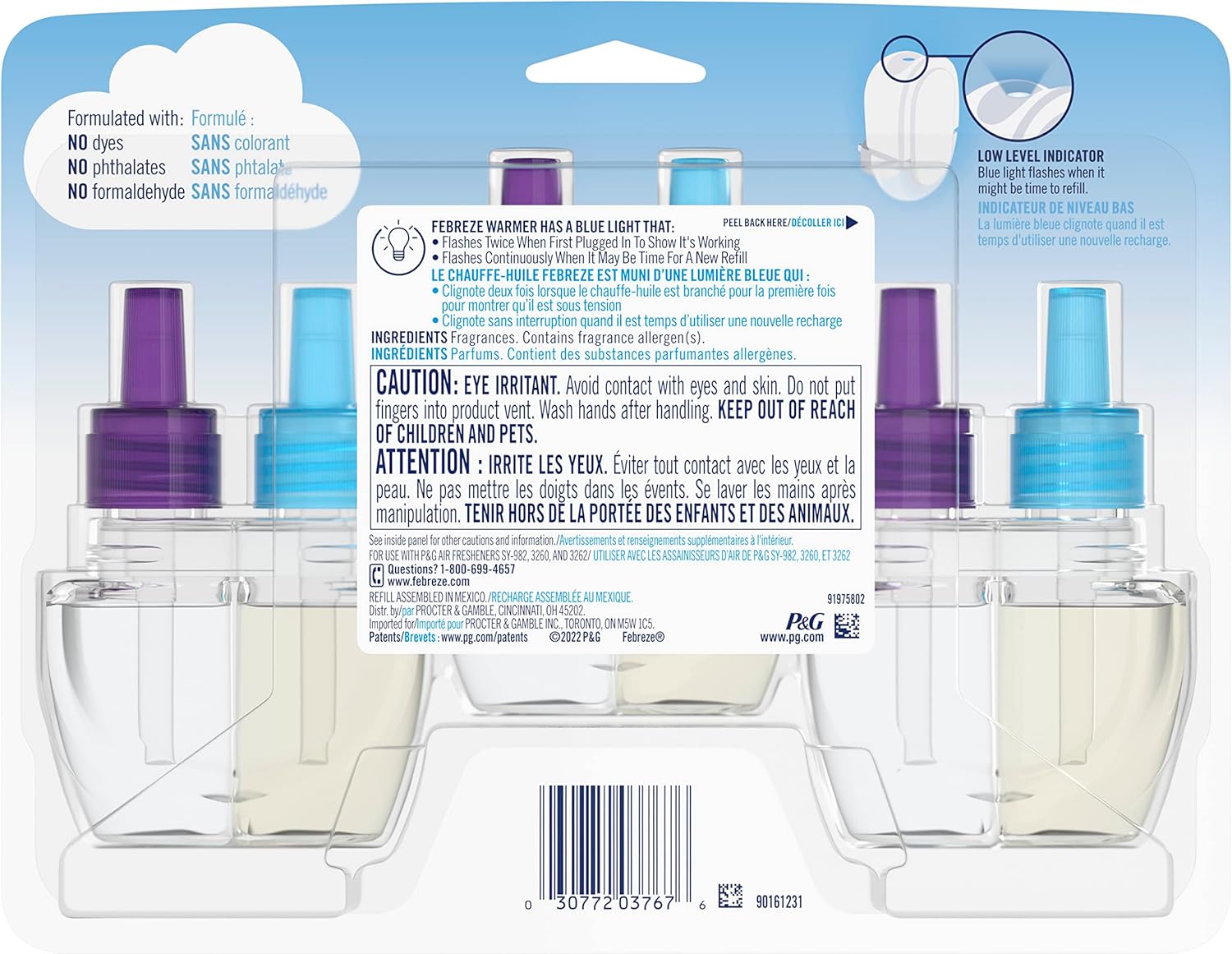 Febreze Plug In Air Freshener, Odor-Fighting Scented Oil Refill, Gain