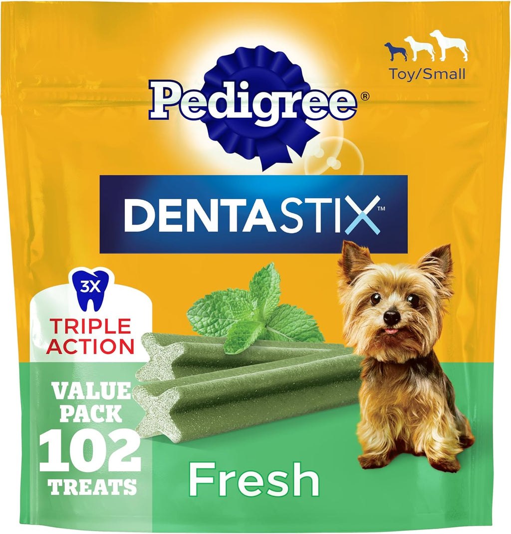 Pedigree Dentastix Dental Chews for Dogs, Small and Toy Breed Dog Treats