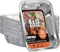 30 Pack 9x13 Aluminum Pans, Disposable Half Size Foil Pans