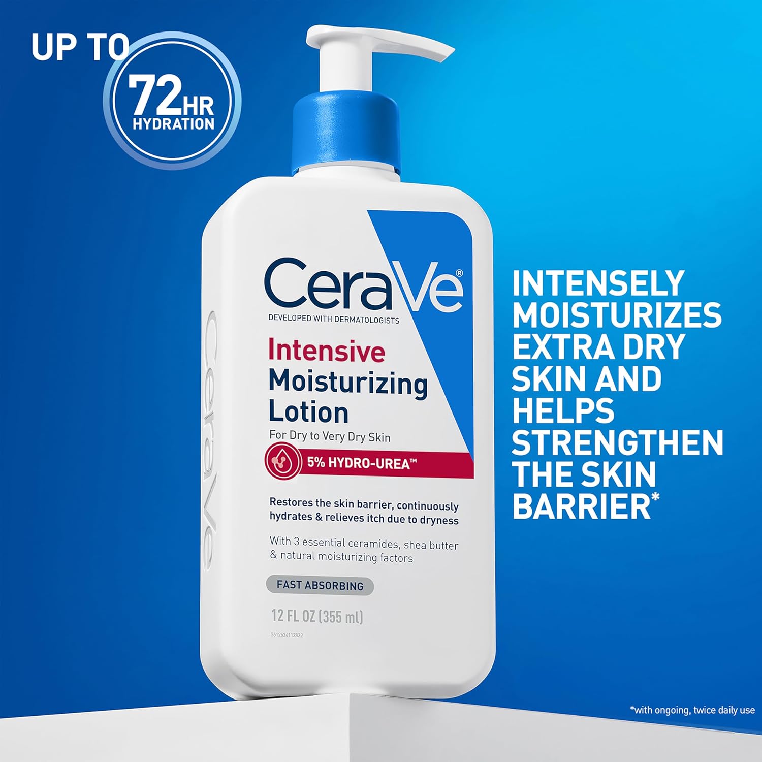 CeraVe Intensive Moisturizing Lotion, Hydro-Urea + Shea Butter, Body Lotion