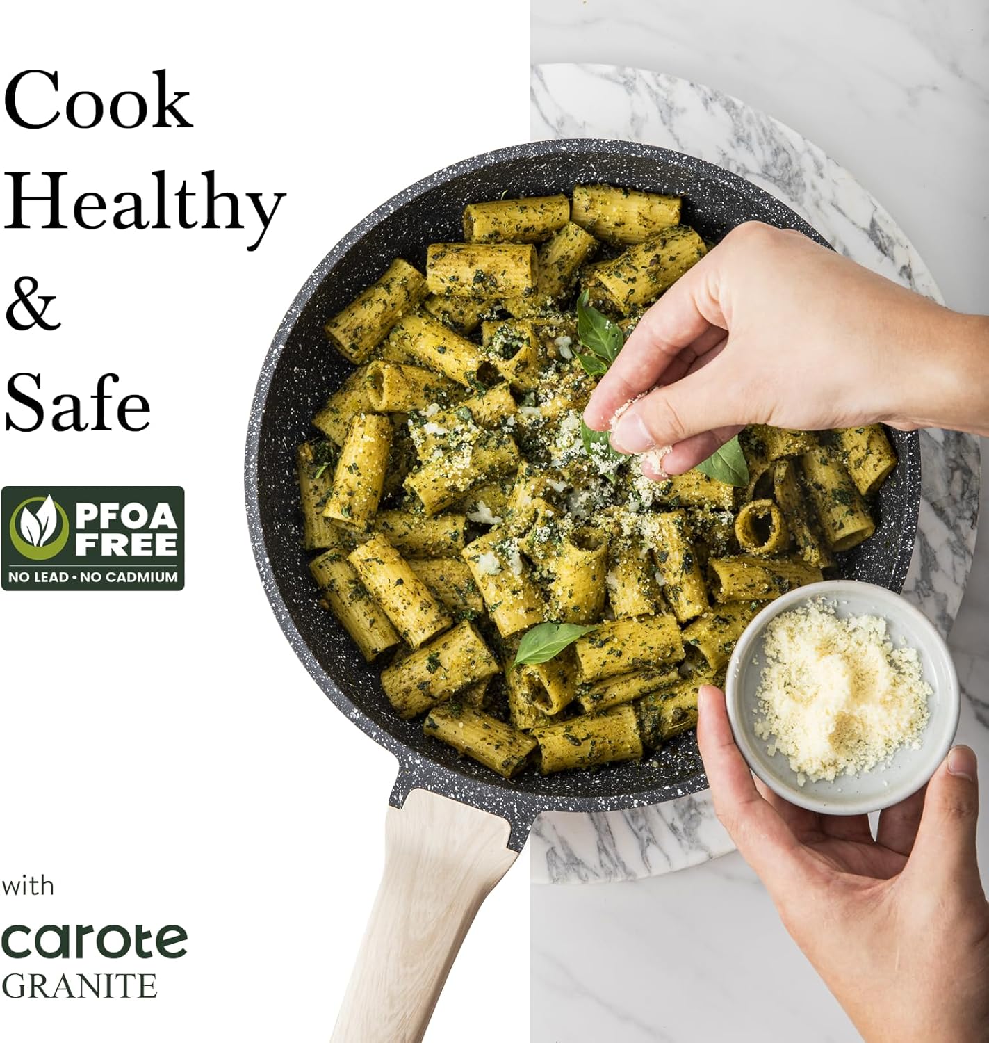 CAROTE Nonstick Frying Pan Skillet,Non Stick Granite Fry Pan Egg Pan Omelet