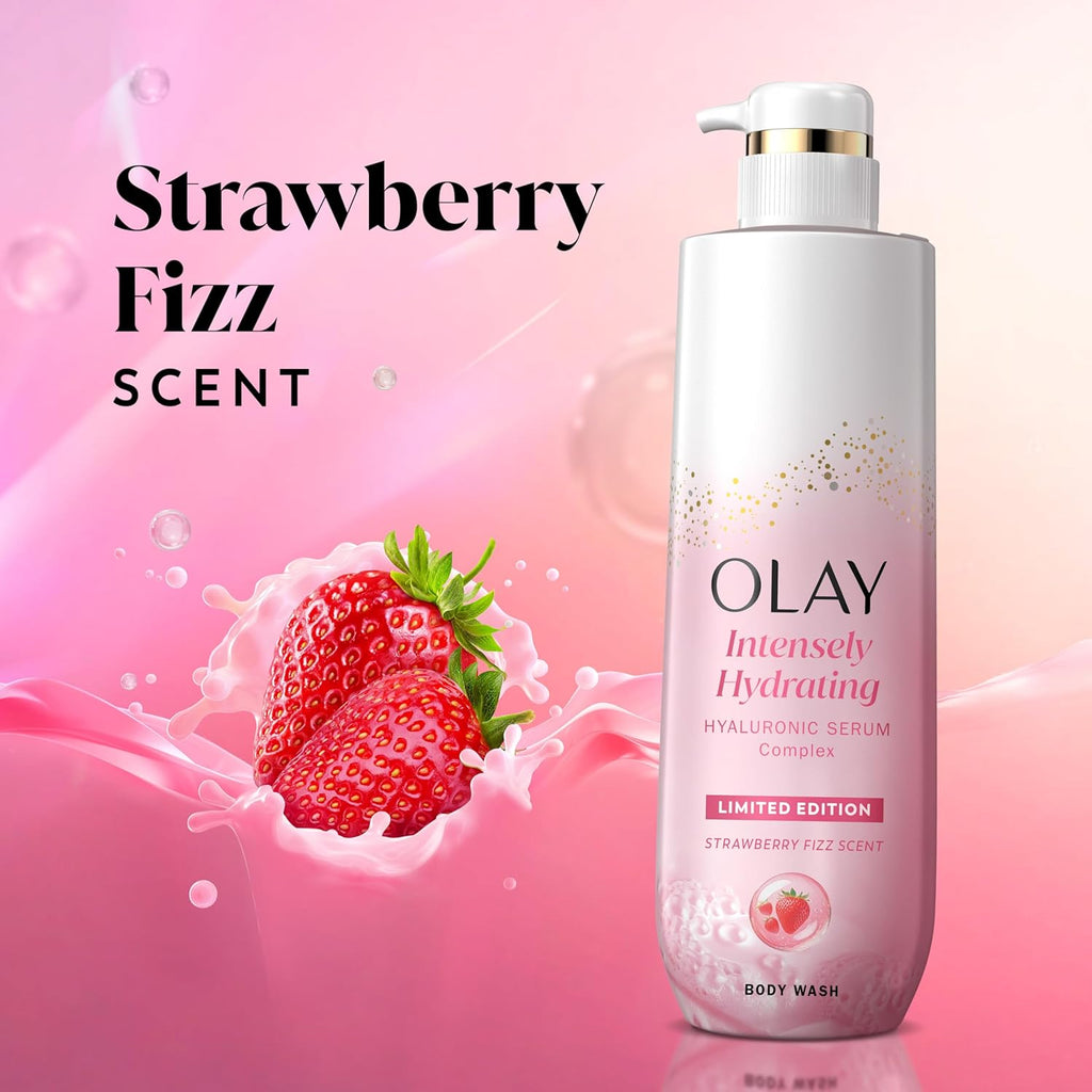 Olay Body Wash for Women, Intensely Hydrating, Pro-Hyaluronic Acid Serum