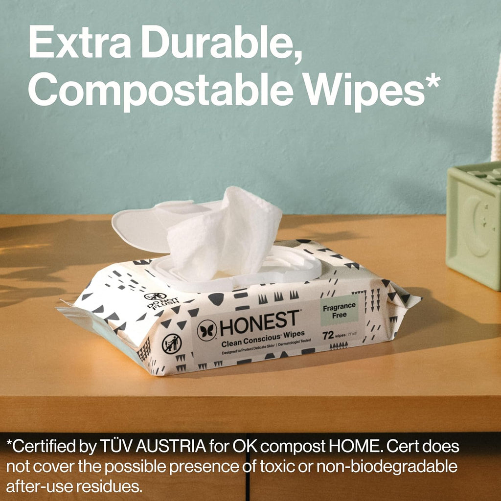 The Honest Company Baby Wipes for Sensitive Skin, Hypoallergenic