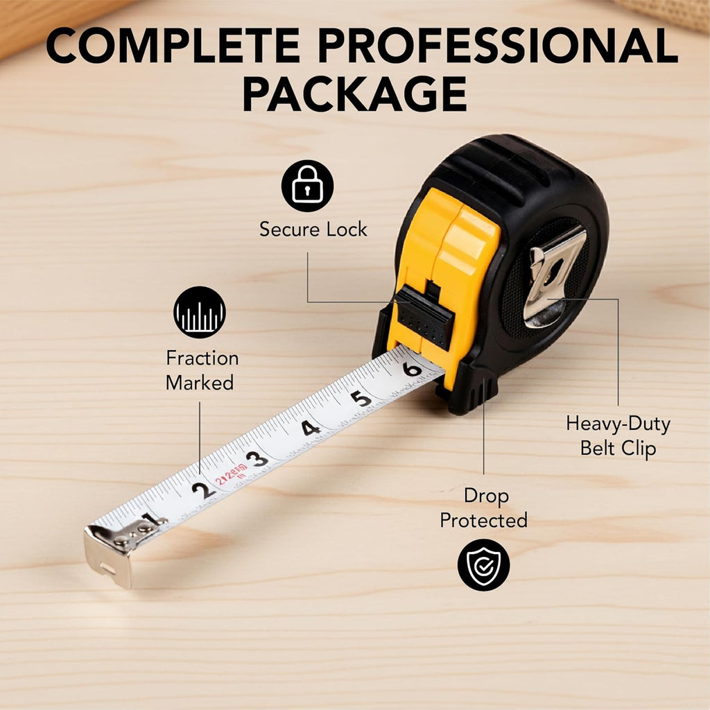 Mr. Pen- Steel Retractable Tape Measure with Fractions, 25-Foot, Easy Read